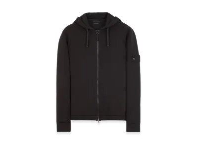 Stone Island 632F3 Ghost Piece Full Zip Hooded Sweatshirt - 23FW "Black"