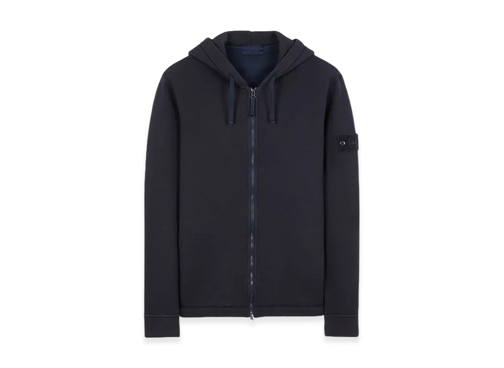 Stone Island 632F3 Ghost Piece Full Zip Hooded Sweatshirt - 23FW "Navy Blue"