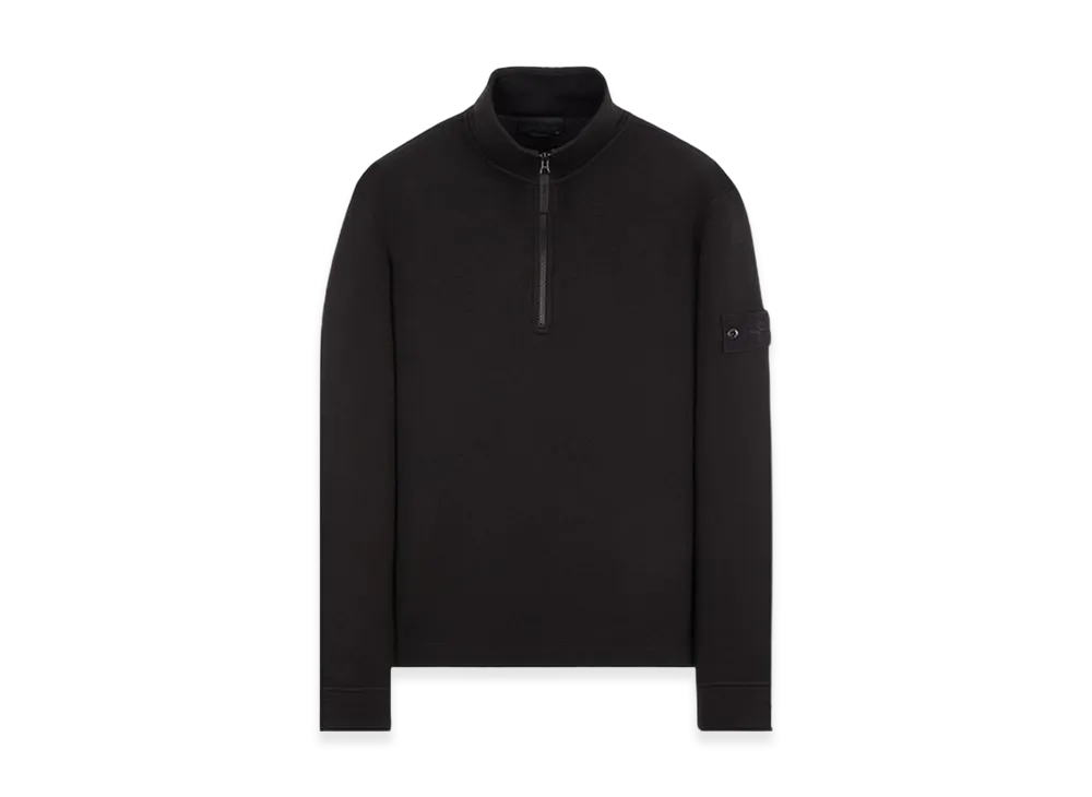 Stone Island 631F3 Ghost Piece Half Zip Up Sweatshirt - 23FW "Black"