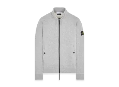 Stone Island 62820 Brushed Cotton Fleece Garment Dyed Full Zip Up Sweatshirt - 23FW "Dust Melange"