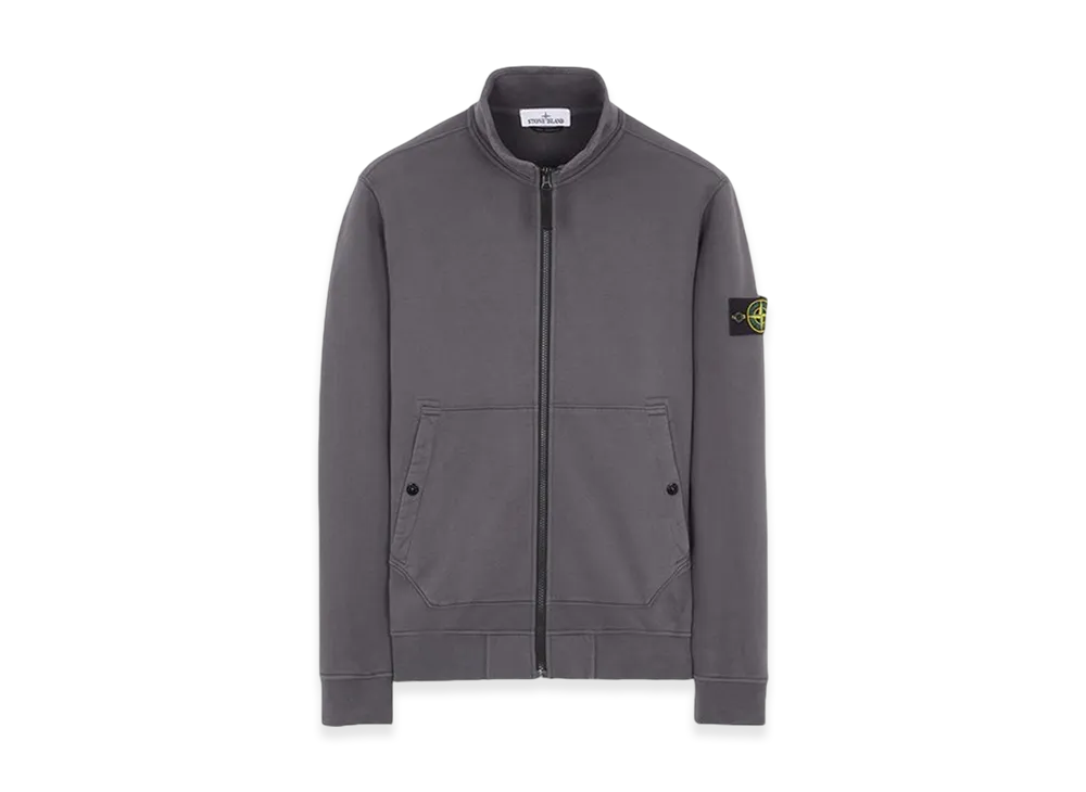 Stone Island 62820 Brushed Cotton Fleece Garment Dyed Full Zip Up Sweatshirt - 23FW "Lead"