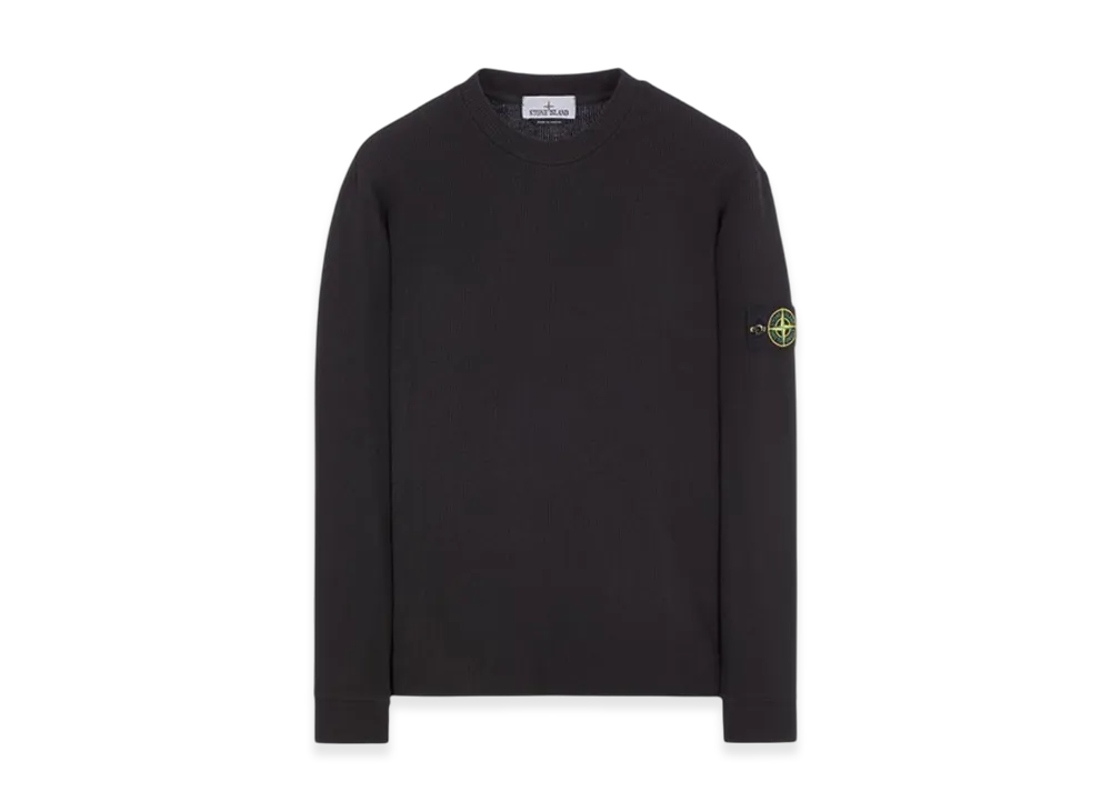 Stone Island 62656 Cardigan Crewneck Sweatshirt - 24SS "Black"