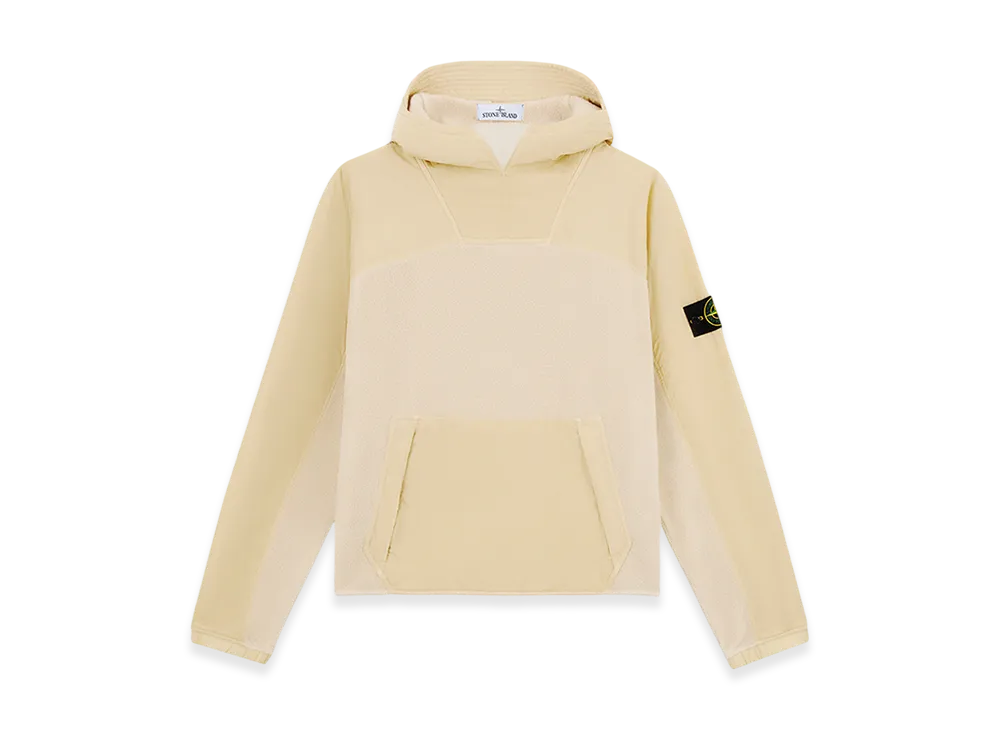 Stone Island 62653 Cotton Pile with Nylon TC Hooded Sweatshirt with Pockets - 24FW "Off White"