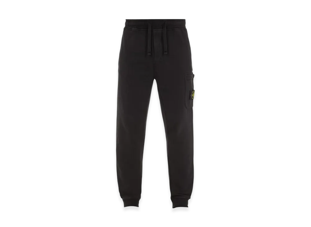 Stone Island 62620 Cotton Fleece Garment Dyed Cargo Joggers - 23FW "Black"