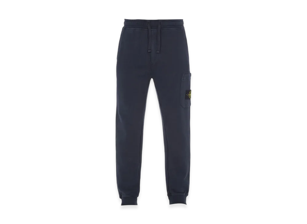 Stone Island 62620 Cotton Fleece Garment Dyed Cargo Joggers - 23FW "Navy Blue"