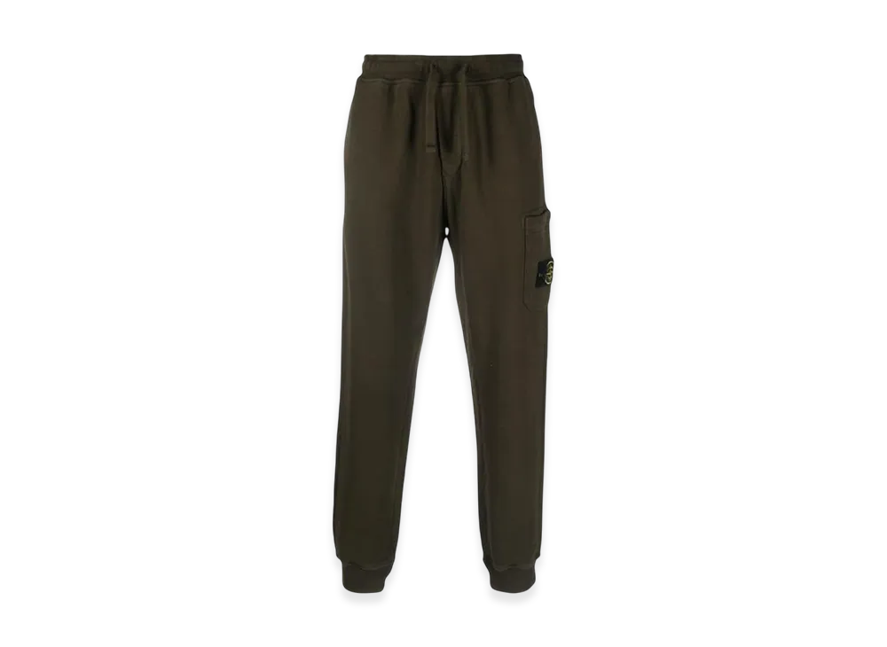 Stone Island 62620 Cotton Fleece Garment Dyed Cargo Joggers - 23FW "Olive Green"