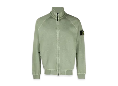 Stone Island 62460 Old Treatment Full Zip Sweatshirt - 23SS "Sage Green"