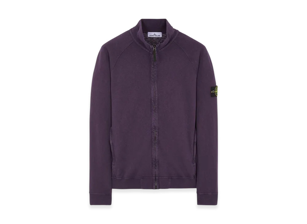 Stone Island 62460 Old Treatment Full Zip Sweatshirt - 23SS "Purple"