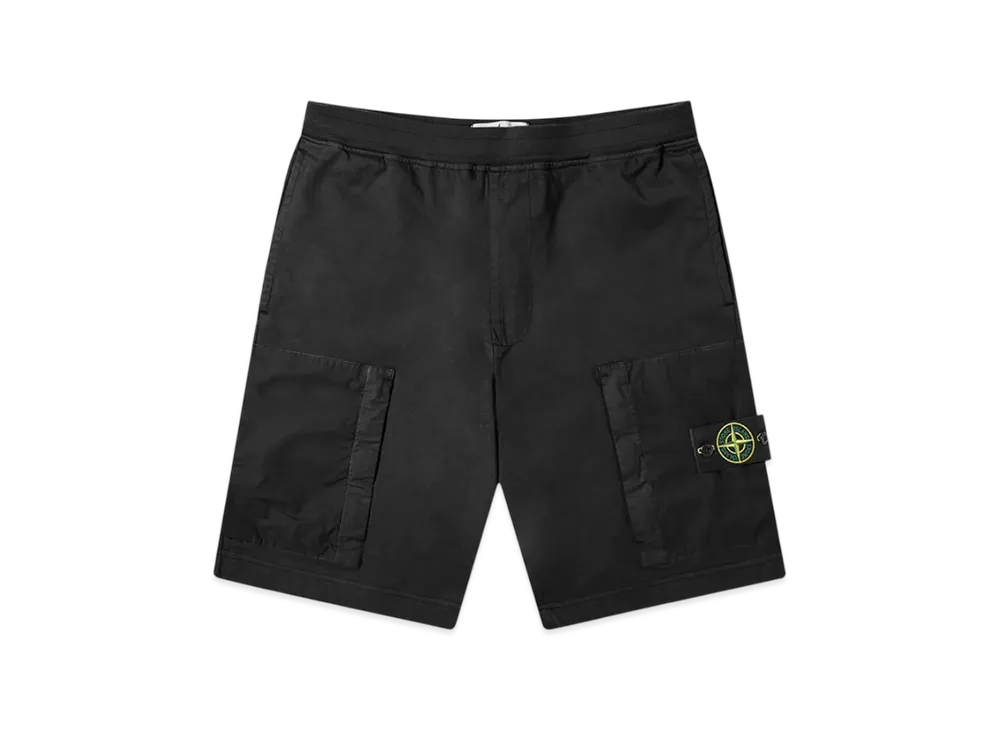 Stone Island 62353 Fleece Cargo Bermuda Shorts - 20SS "Black"