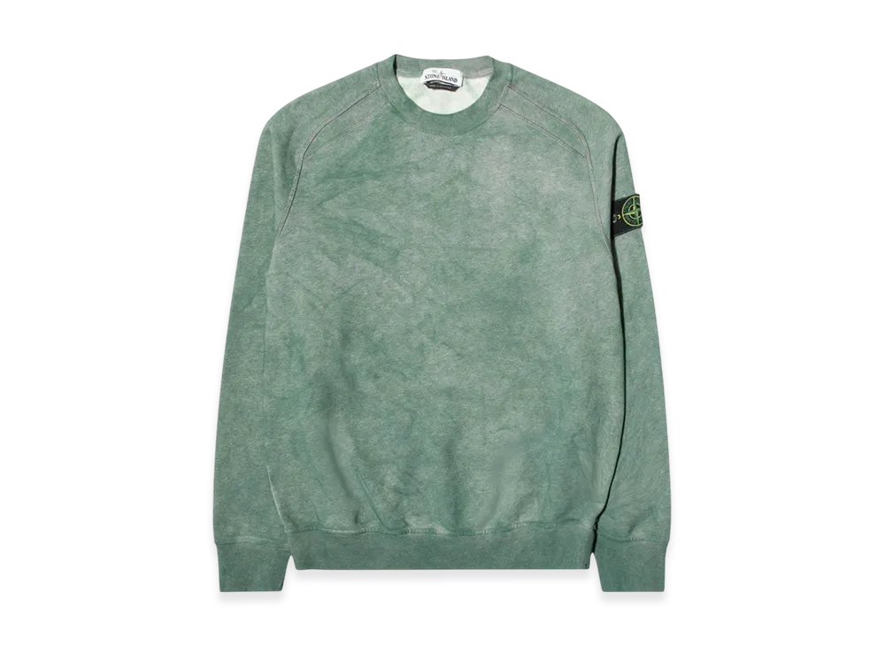 Stone Island 62290 Dust Colour Treatment Crewneck Sweatshirt - 21SS "Dark Green"