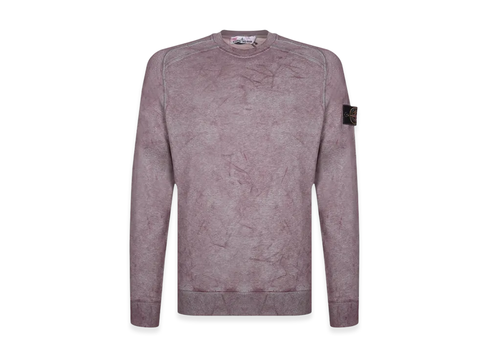 Stone Island 62290 Dust Colour Treatment Crewneck Sweatshirt - 21SS "Pink Melange"