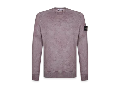 Stone Island 62290 Dust Colour Treatment Crewneck Sweatshirt - 21SS "Pink Melange"