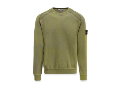 Stone Island 62290 Dust Colour Treatment Crewneck Sweatshirt - 21SS "Lemon Melange"