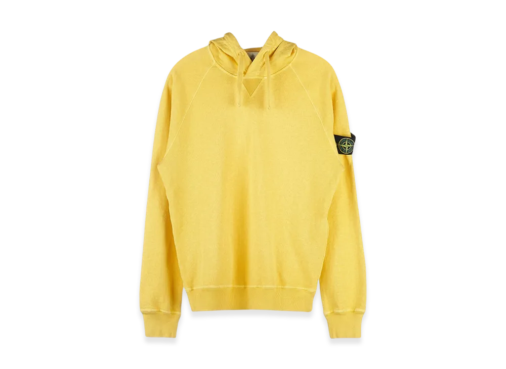 Stone Island 62160 Malfile Fleece Garment Dyed Hooded Sweatshirt - 23SS "Yellow"