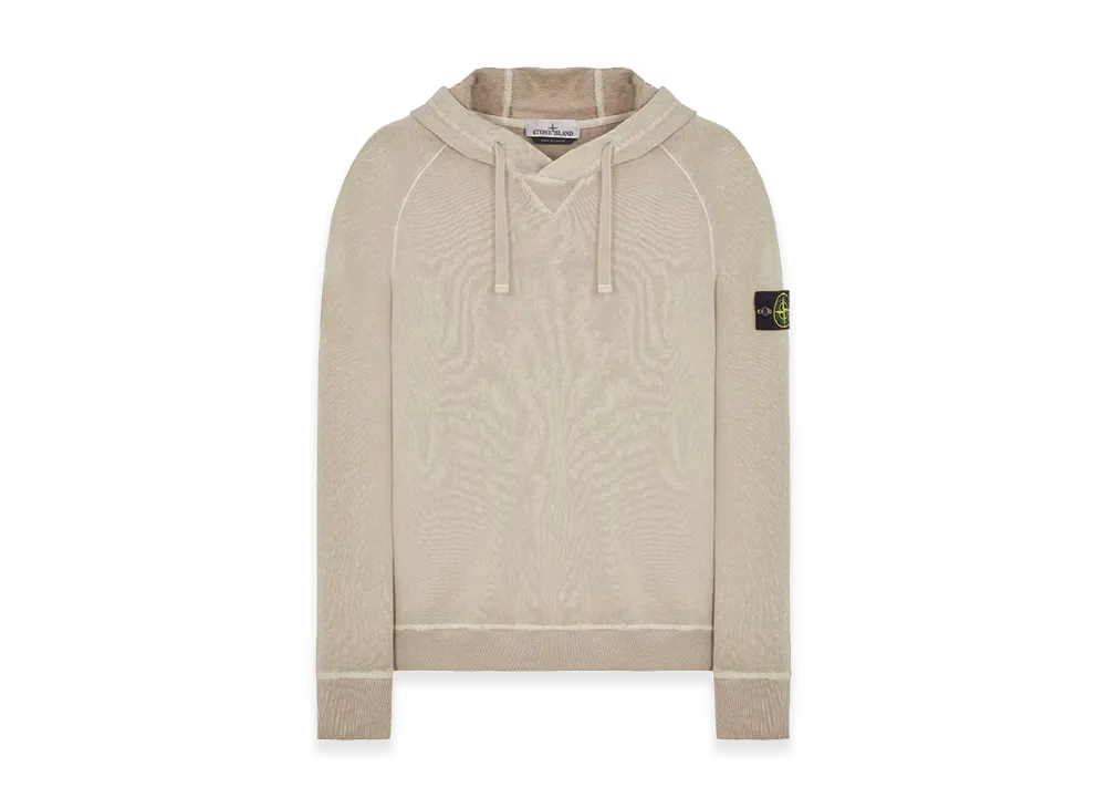 Stone Island 62160 Malfile Fleece Garment Dyed Hooded Sweatshirt - 23SS "Dove Grey"