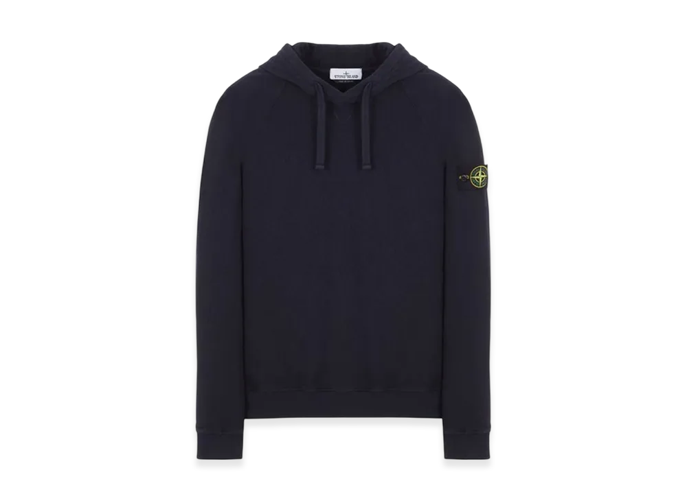 Stone Island 62160 Malfile Fleece Garment Dyed Hooded Sweatshirt - 23SS "Navy Blue"