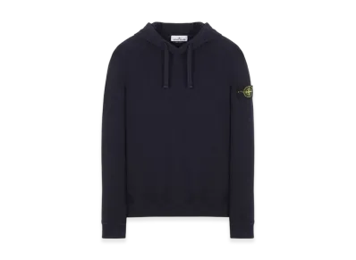 Stone Island 62160 Malfile Fleece Garment Dyed Hooded Sweatshirt - 23SS "Navy Blue"