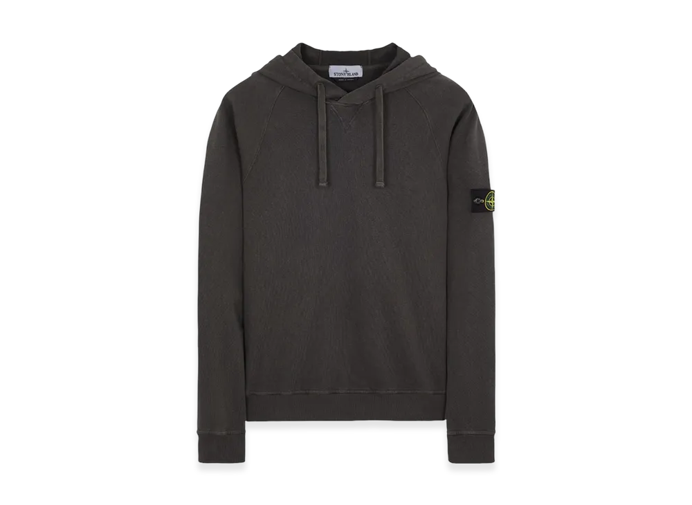 Stone Island 62160 Malfile Fleece Garment Dyed Hooded Sweatshirt - 23SS "Steel Grey"