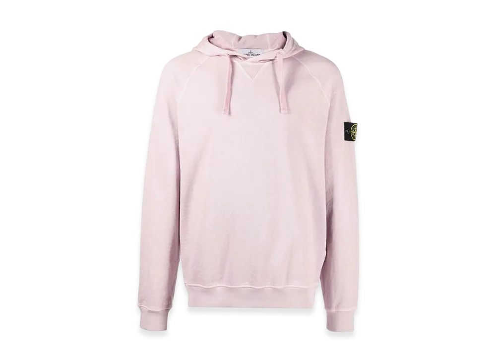 Stone Island 62160 Malfile Fleece Garment Dyed Hooded Sweatshirt - 22SS "Pink"