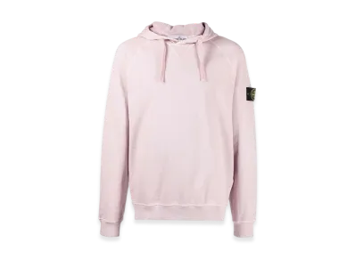 Stone Island 62160 Malfile Fleece Garment Dyed Hooded Sweatshirt - 22SS "Pink"