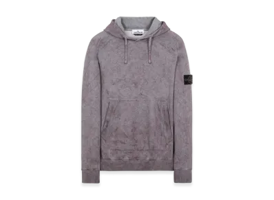 Stone Island 62090 Dust Colour Treatment Hooded Sweatshirt - 21SS "Pink Melange"