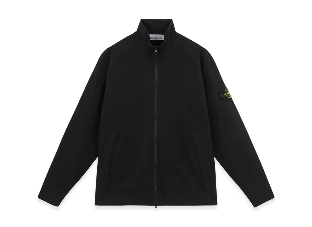 Stone Island 62050 Heavy Cotton Jersey Sweatshirt with Pockets Full Zipper - 24FW "Black"