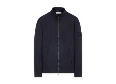 Stone Island 62050 Gauzed Cotton Jersey Garment Dyed Full Zip Up Sweatshirt - 23FW "Navy Blue"