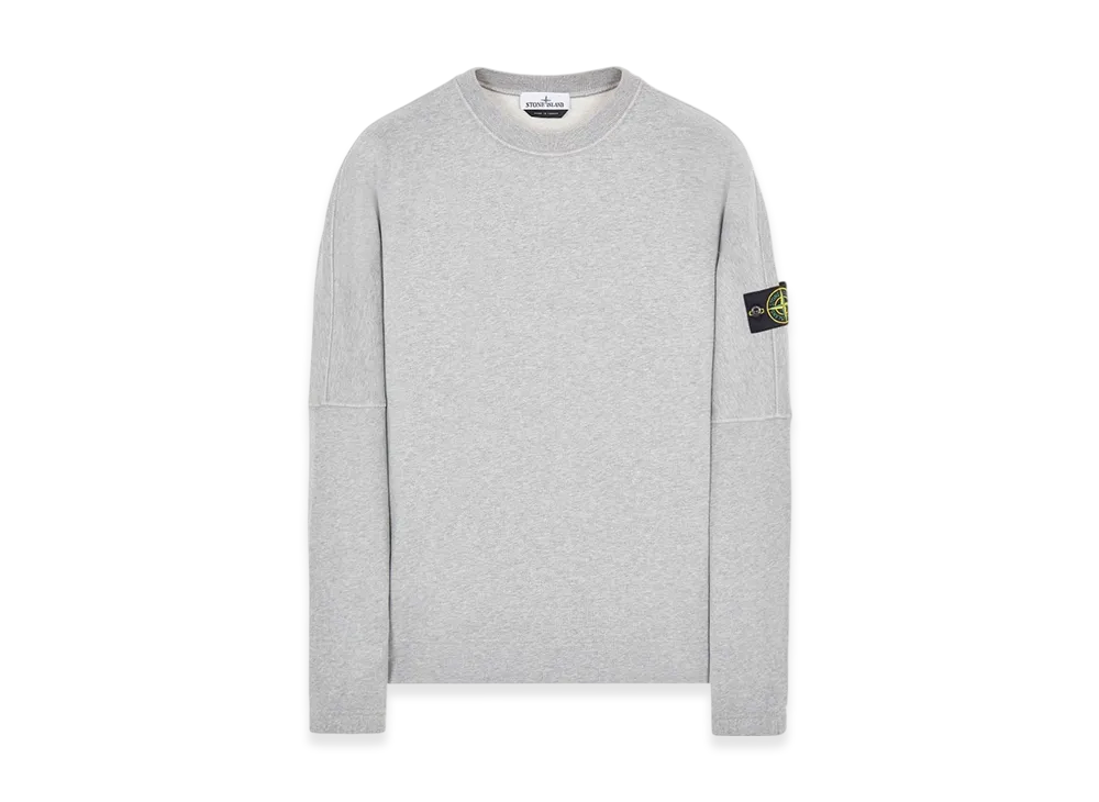Stone Island 62020 Brushed Cotton Fleece Garment Dyed Sweatshirt - 22FW "Melange Grey"