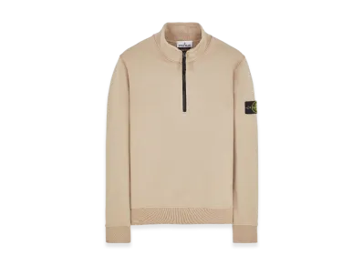 Stone Island 61951 Cotton Fleece Garment Dyed Half Zip Sweatshirt - 23SS "Dove Grey"