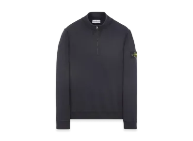 Stone Island 61951 Cotton Fleece Garment Dyed Half Zip Sweatshirt - 23SS "Navy Blue"