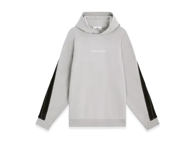 Stone Island 61720 Brushed Organic Cotton Fleece Oversized Fit Hooded Sweatshirt - 24FW "Grey"