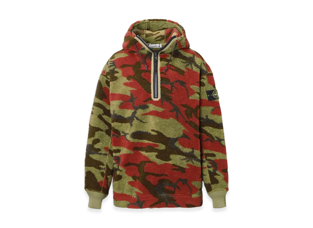 Stone Island 616E3 S.I. Heritage Camo Hooded Sweatshirt - 22FW "Military Green"
