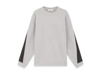 Stone Island 61620 Brushed Organic Cotton Fleece Oversized Fit Crewneck Sweatshirt - 24FW "Grey"