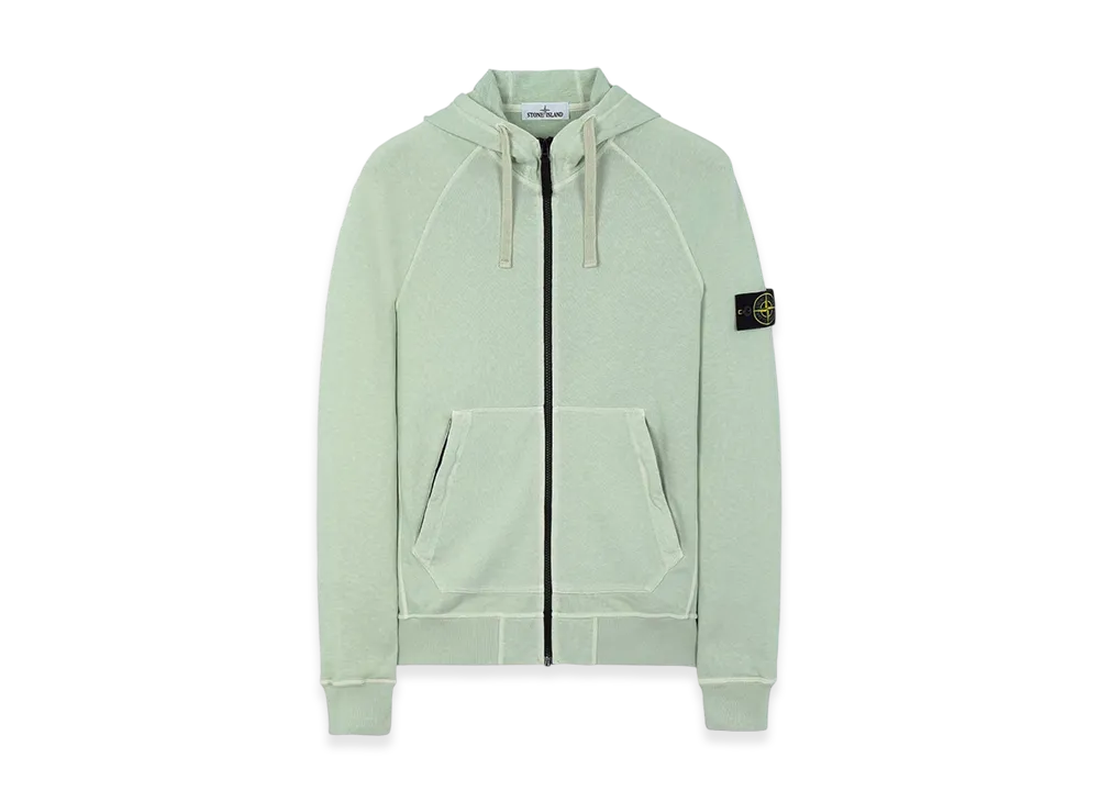 Stone Island 61560 T.CO+OLD Full Zip Hooded Sweatshirt - 21SS "Aqua"