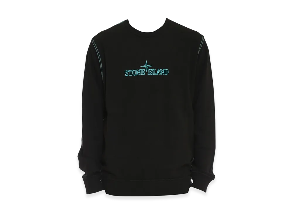 Stone Island 61459 Embroidered Logo Crewneck Sweatshirt - 21SS "Black"