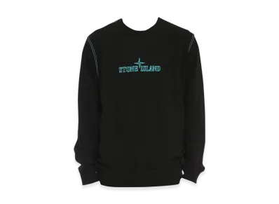 Stone Island 61459 Embroidered Logo Crewneck Sweatshirt - 21SS "Black"