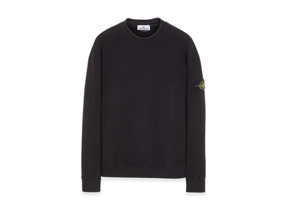 Stone Island 61352 Stretch Cotton Fleece Mock Turtleneck Sweatshirt - 23FW "Black"