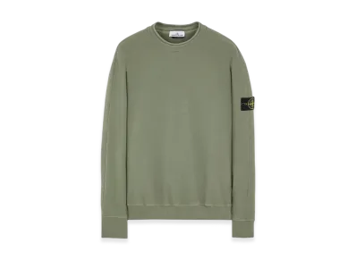 Stone Island 61352 Stretch Cotton Fleece Mock Turtleneck Sweatshirt - 23FW "Sage Green"