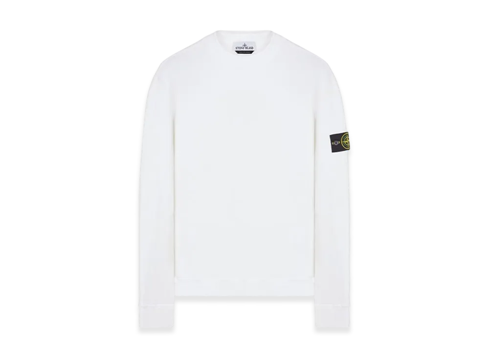 Stone Island 61352 Stretch Cotton Fleece Mock Turtleneck Sweatshirt - 23FW "White"