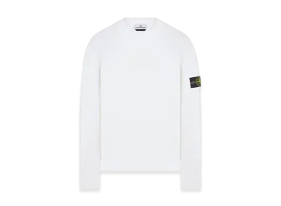 Stone Island 61352 Stretch Cotton Fleece Mock Turtleneck Sweatshirt - 23FW "White"