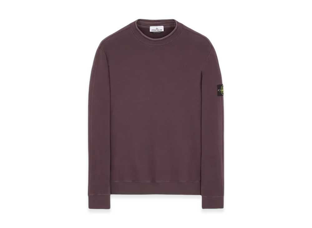 Stone Island 61352 Stretch Cotton Fleece Mock Turtleneck Sweatshirt - 23FW "Dark Burgundy"