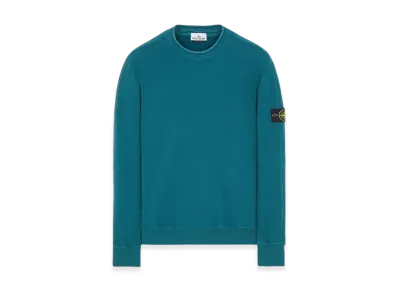Stone Island 61352 Stretch Cotton Fleece Mock Turtleneck Sweatshirt - 23FW "Dark Teal Green"