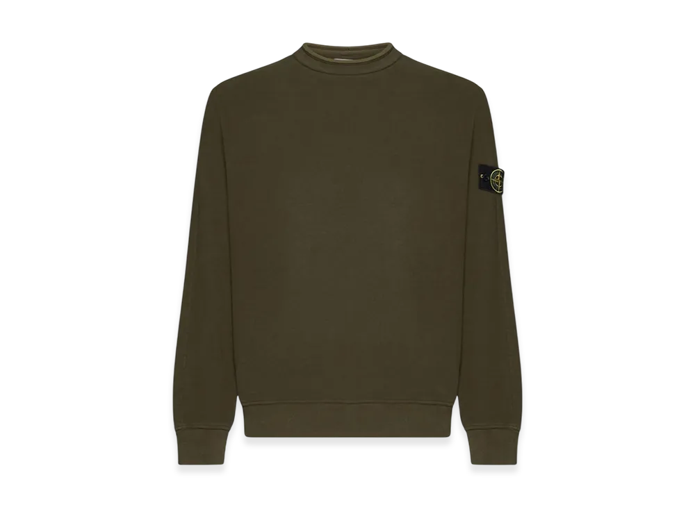 Stone Island 61352 Stretch Cotton Fleece Mock Turtleneck Sweatshirt - 23FW "Olive Green"