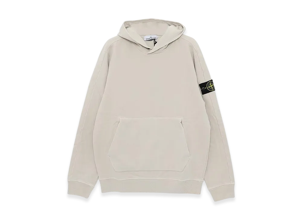 Stone Island 61252 Garment Dyed Stretch Cotton Fleece Hooded Sweatshirt - 23FW "Off White"