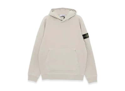 Stone Island 61252 Garment Dyed Stretch Cotton Fleece Hooded Sweatshirt - 23FW "Off White"