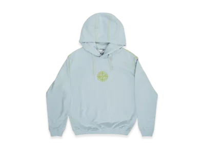 Stone Island 61159 Logo Patch Hooded Sweatshirt - 21SS "Sky Blue"