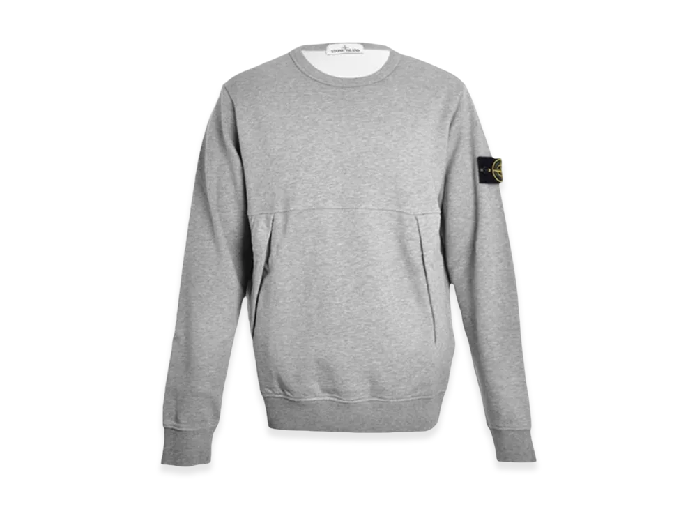 Stone Island 61151 Side Pocket Crewneck Sweatshirt - 20SS "Melange Grey"
