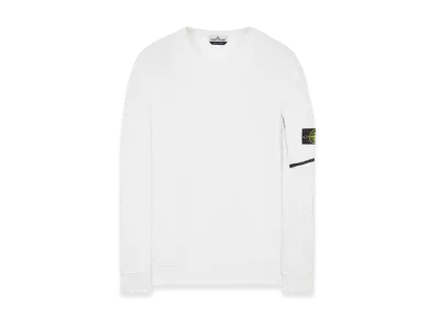 Stone Island 61151 Cotton Fleece Garment Dyed Crewneck Sweatshirt - 22SS "White"