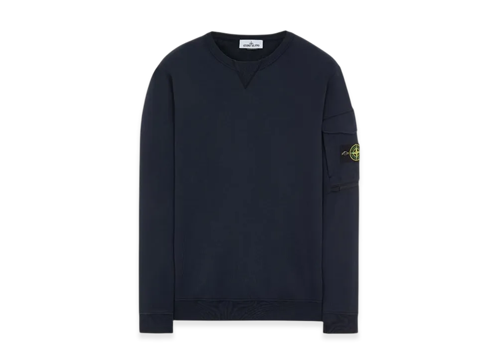 Stone Island 61151 Cotton Fleece Garment Dyed Crewneck Sweatshirt - 22SS "Navy Blue"