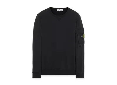 Stone Island 61151 Cotton Fleece Garment Dyed Crewneck Sweatshirt - 22SS "Black"